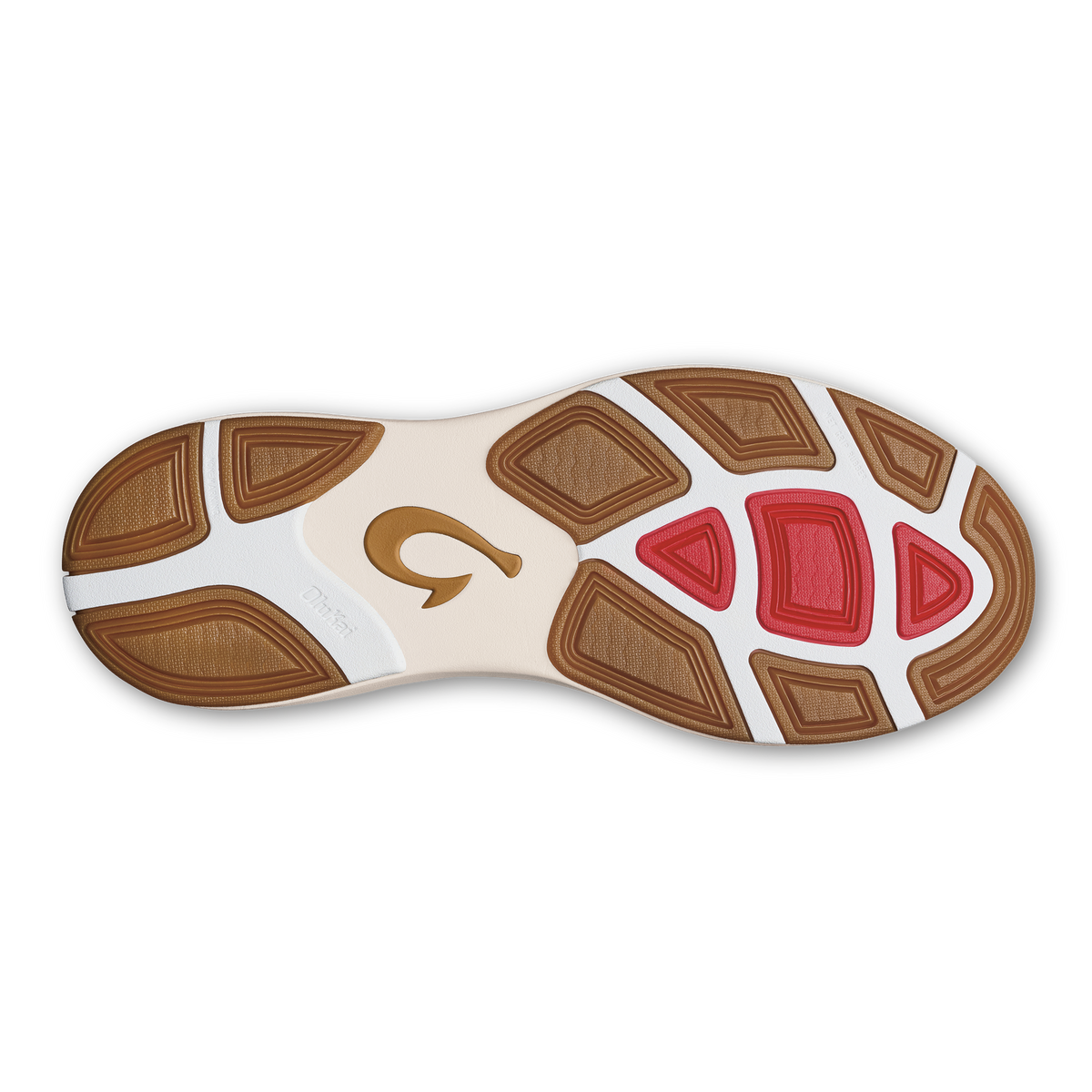 OluKai Mio Lī Men's Athletic Shoes - Bright White / Red Lava