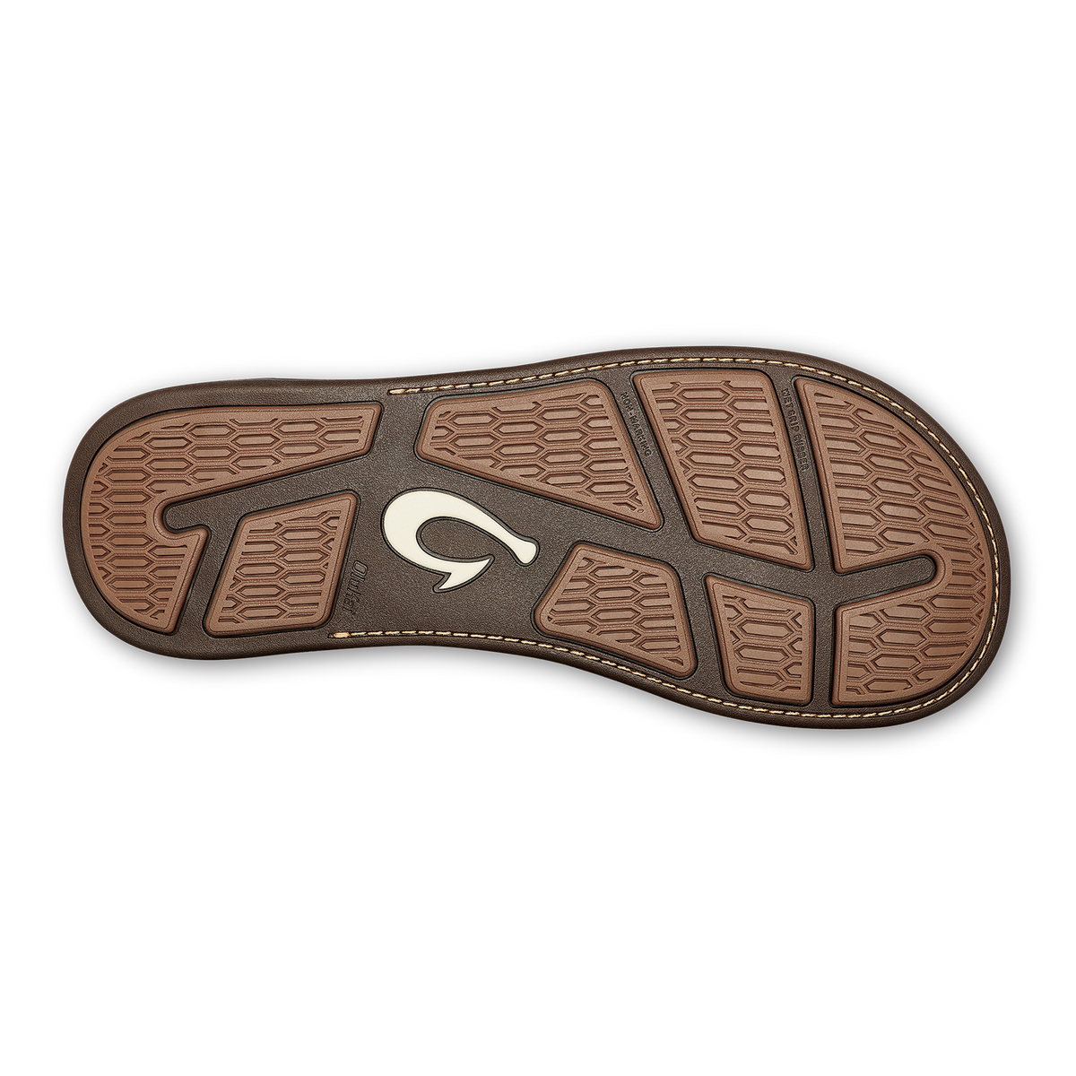 OluKai Tuahine Men's Waterproof Leather Beach Sandals - Toffee