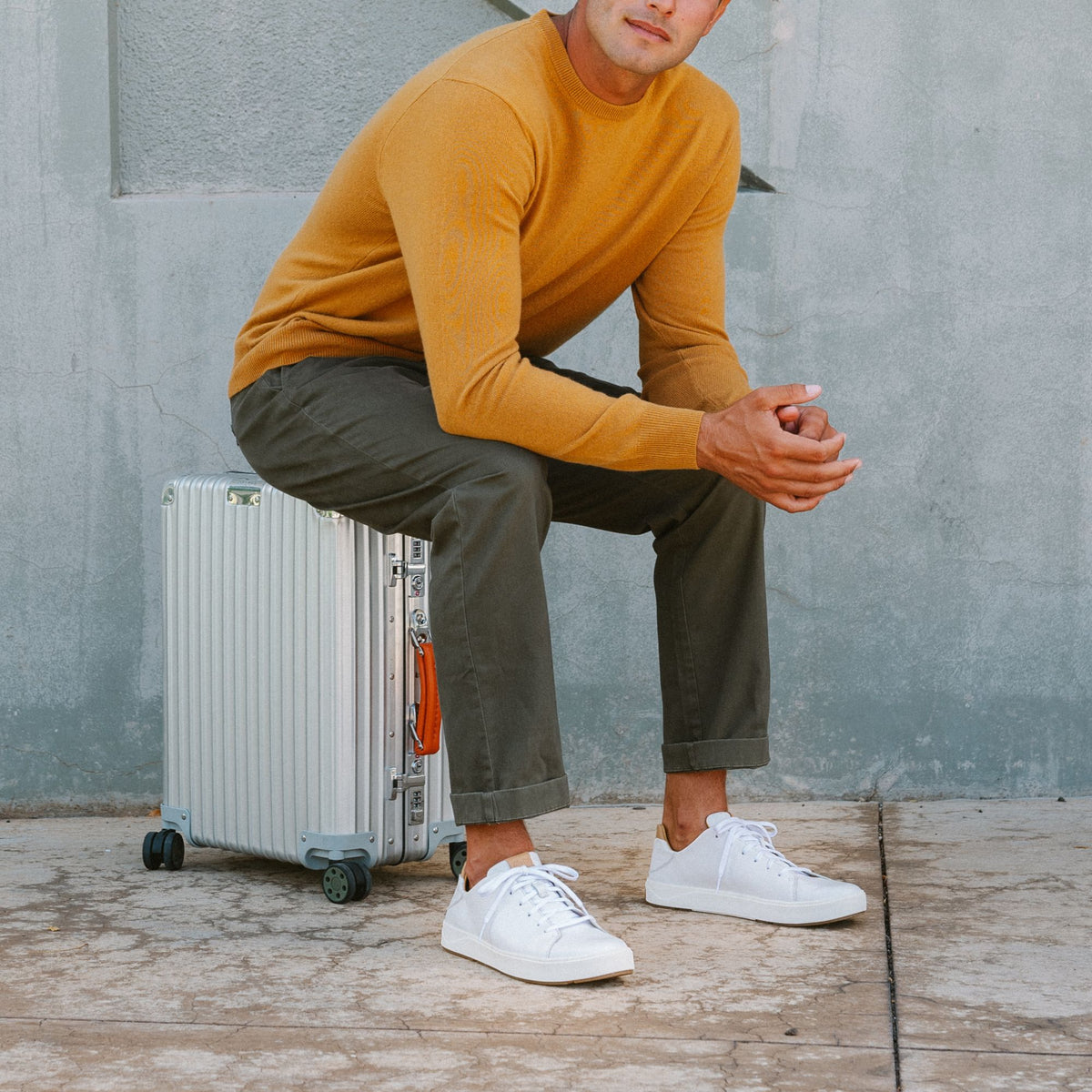 OluKai Lae‘ahi Lī ‘Ili Men's Leather Sneakers for Men
