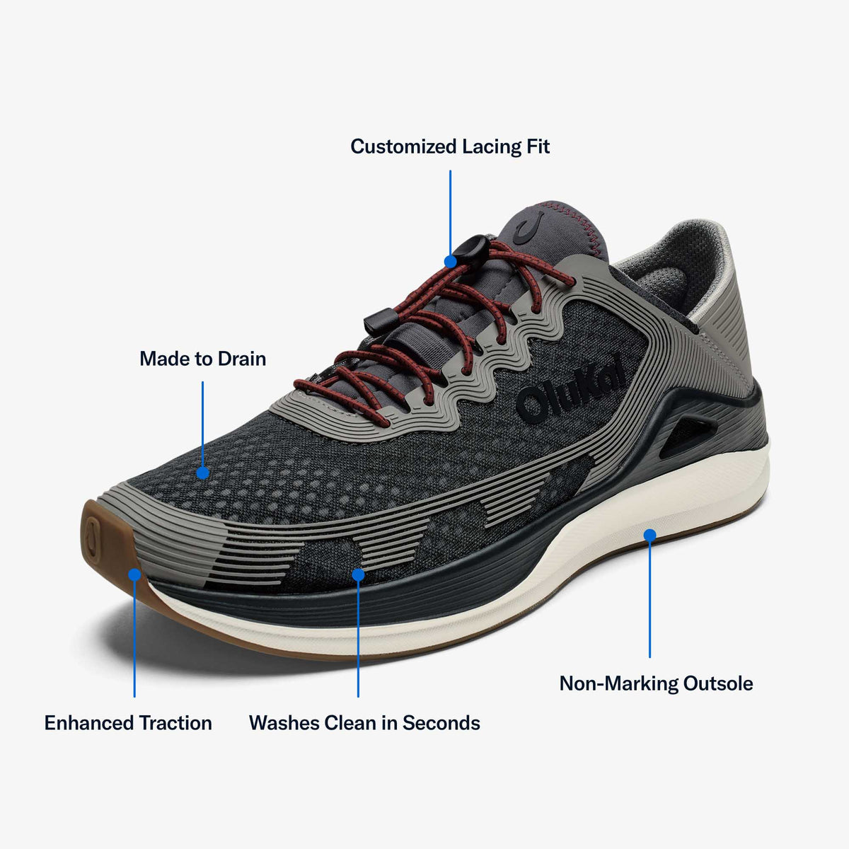 OluKai ‘Ahi Men’s Water Boat Shoes for Men