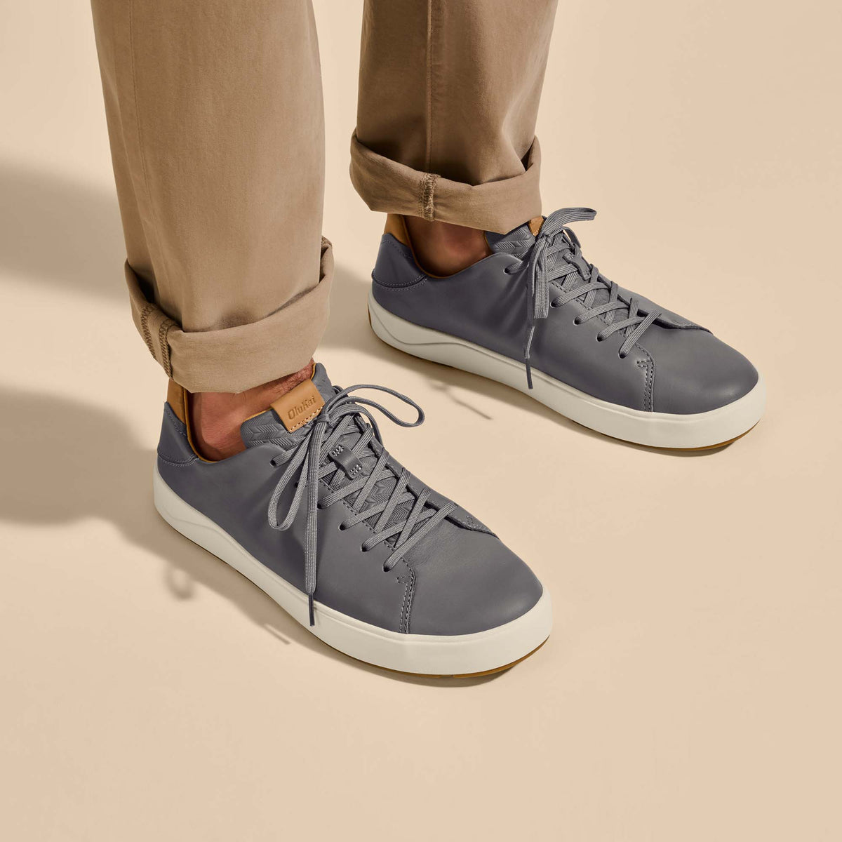 OluKai Lae‘ahi Lī ‘Ili Men's Leather Sneakers for Men