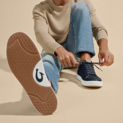 OluKai Lae‘ahi Lī ‘Ili Men's Leather Sneakers for Men