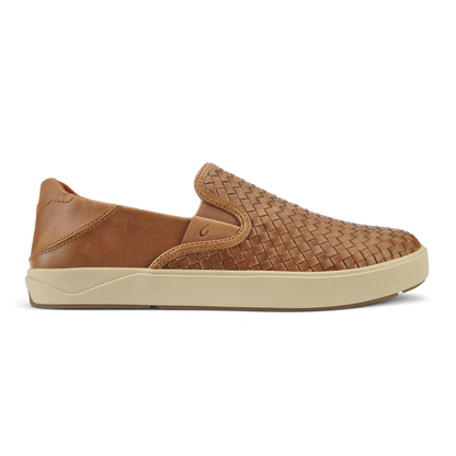 OluKai Lae‘ahi Lauhala Men's Leather Slip-On Sneakers for Men