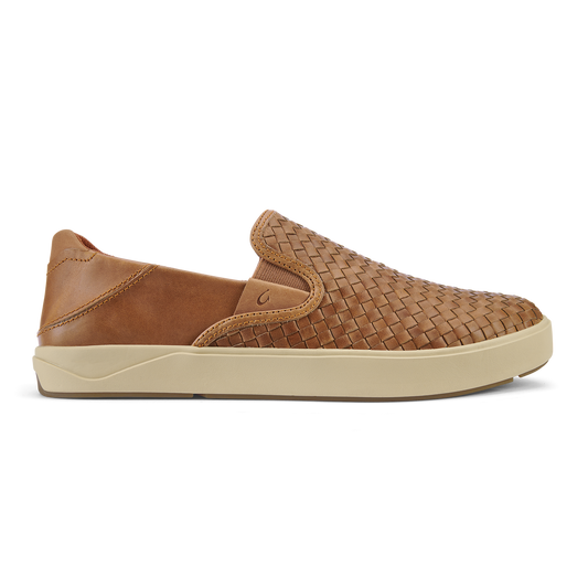 OluKai Lae‘ahi Lauhala Men's Leather Slip-On Sneakers for Men