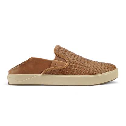 OluKai Lae‘ahi Lauhala Men's Leather Slip-On Sneakers for Men