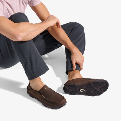 OluKai Moloā Men's Leather Slip On Shoes for Men
