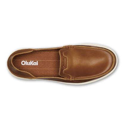 OluKai Kākaha Nia Men‘s Leather Slip-On Shoes for Men