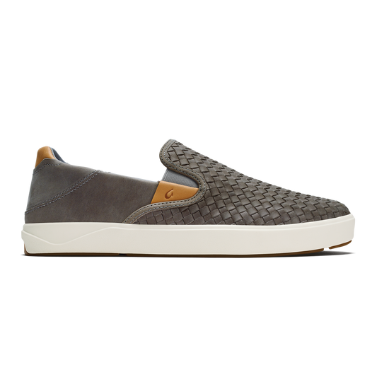OluKai Lae‘ahi Lauhala Men's Leather Slip-On Sneakers for Men