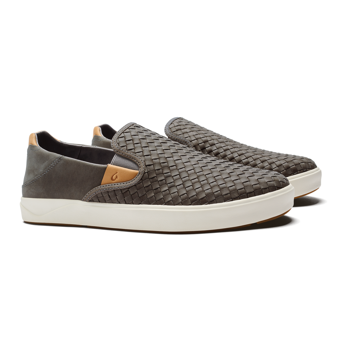 OluKai Lae‘ahi Lauhala Men's Leather Slip-On Sneakers for Men