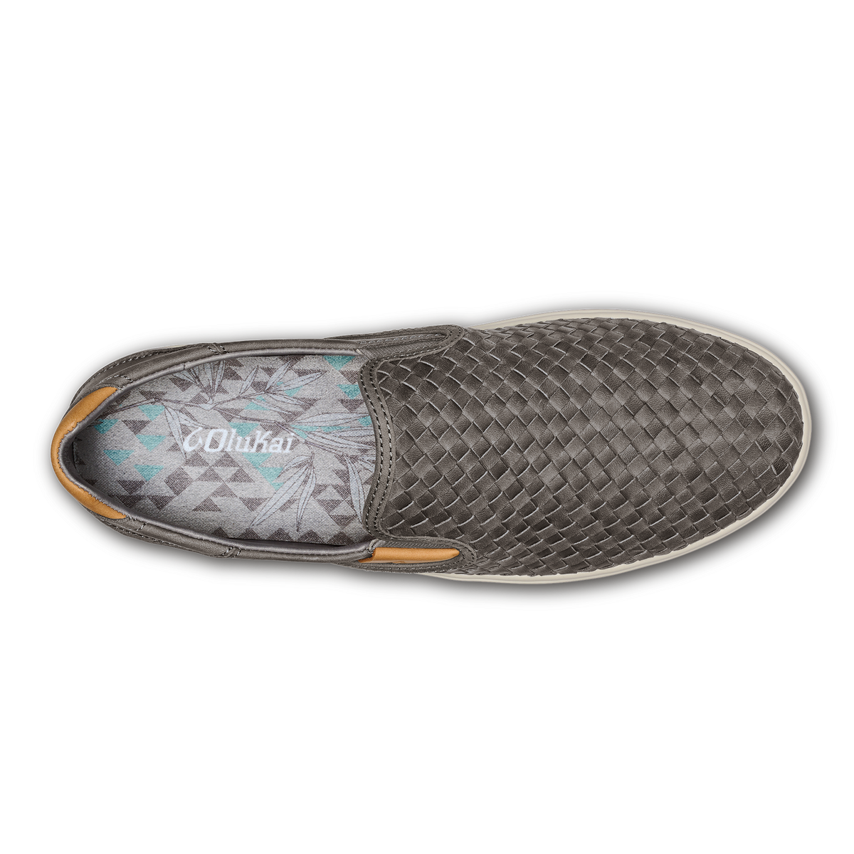OluKai Lae‘ahi Lauhala Men's Leather Slip-On Sneakers for Men