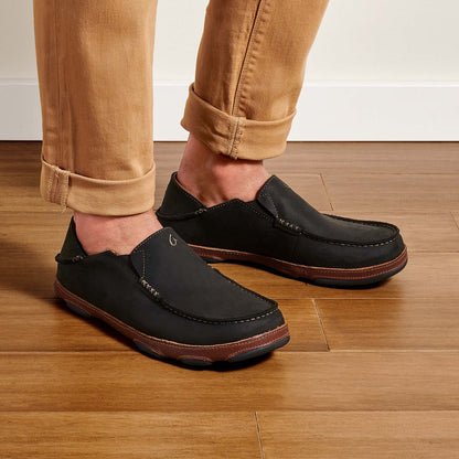 OluKai Moloā Men's Leather Slip On Shoes for Men