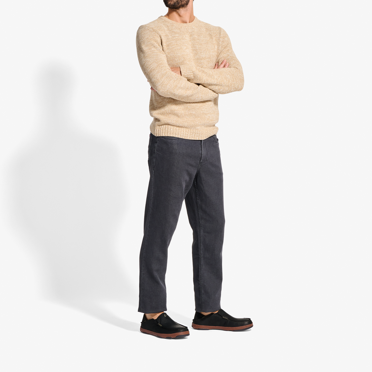 OluKai Moloā Men's Leather Slip On Shoes for Men