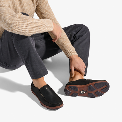 OluKai Moloā Men's Leather Slip On Shoes for Men