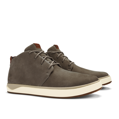 OluKai Papakū 'Ili Men’s Waterproof Leather Boots- Mustang for Men
