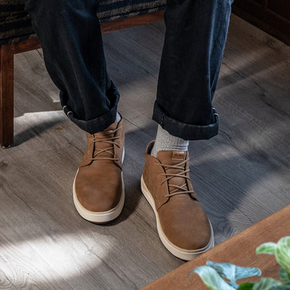 OluKai Papakū 'Ili Men’s Waterproof Leather Boots- Tan for Men