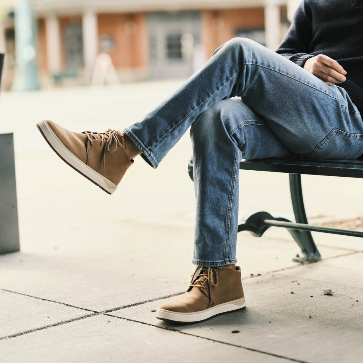 OluKai Papakū 'Ili Men’s Waterproof Leather Boots- Tan for Men