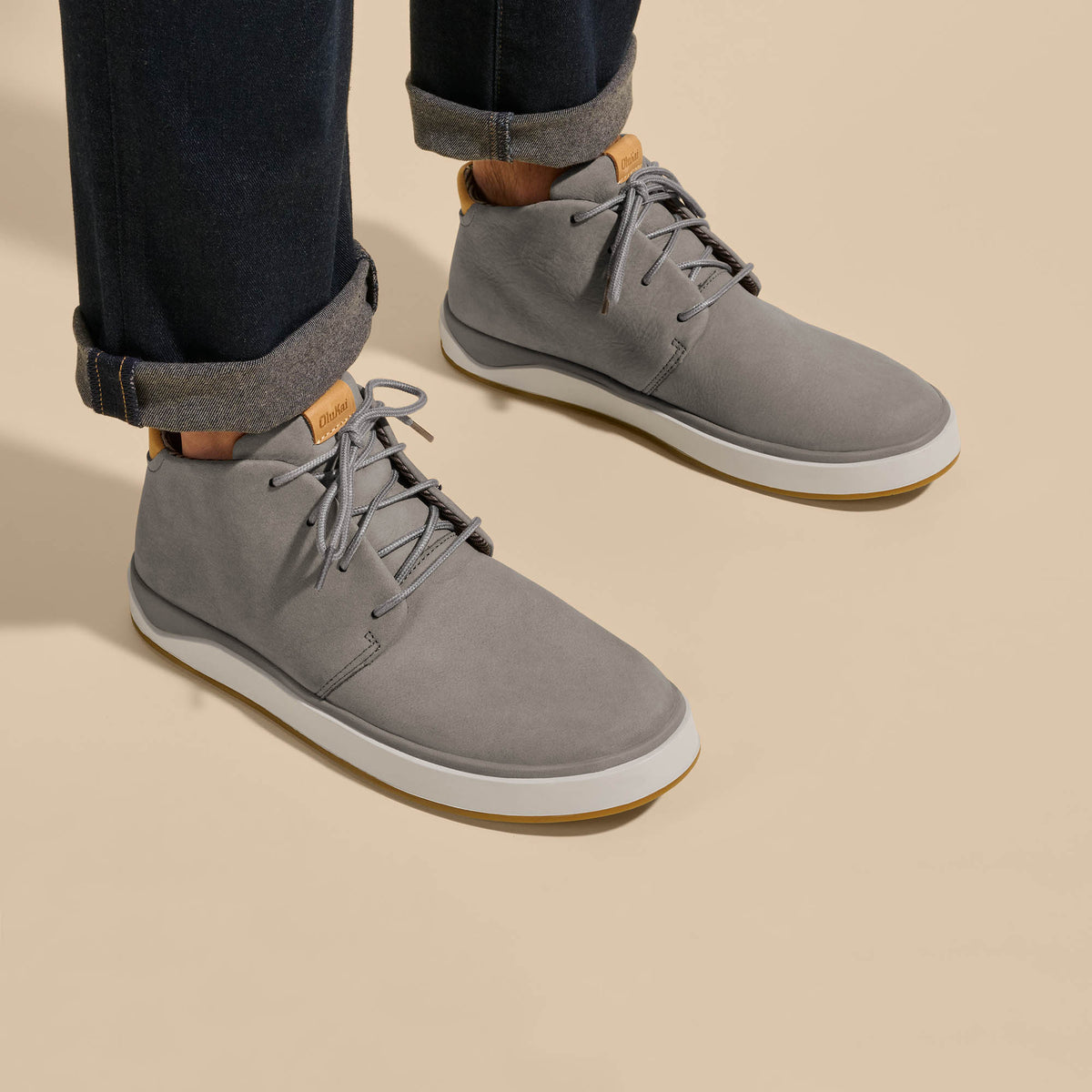 OluKai Papakū 'Ili Men’s Waterproof Leather Boots- Graphite for Men