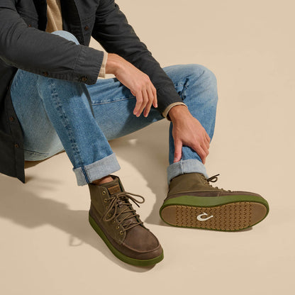 OluKai Mōlina Men’s Waterproof Leather Boots for Men
