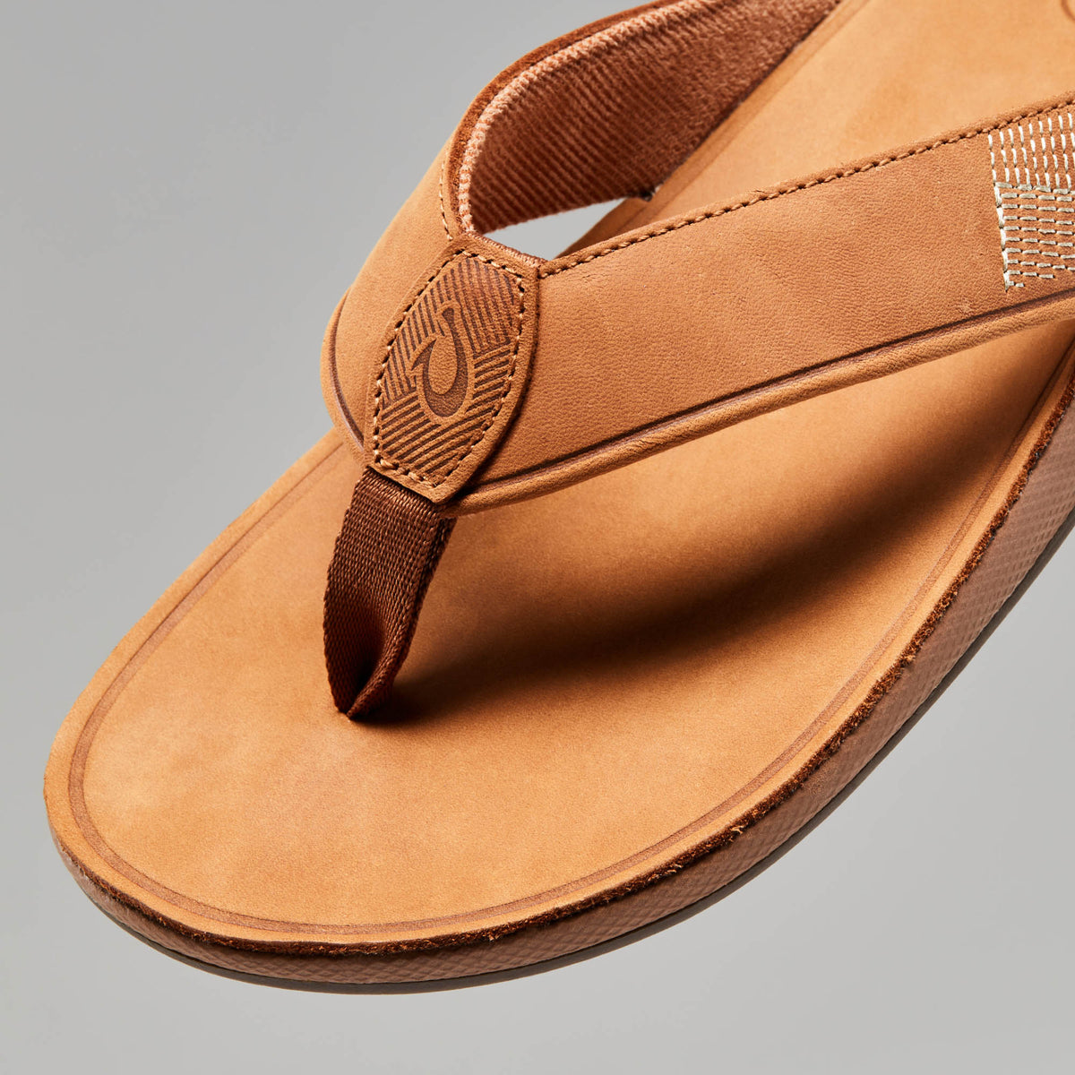 OluKai Tuahine Men's Waterproof Leather Beach Sandals for Men