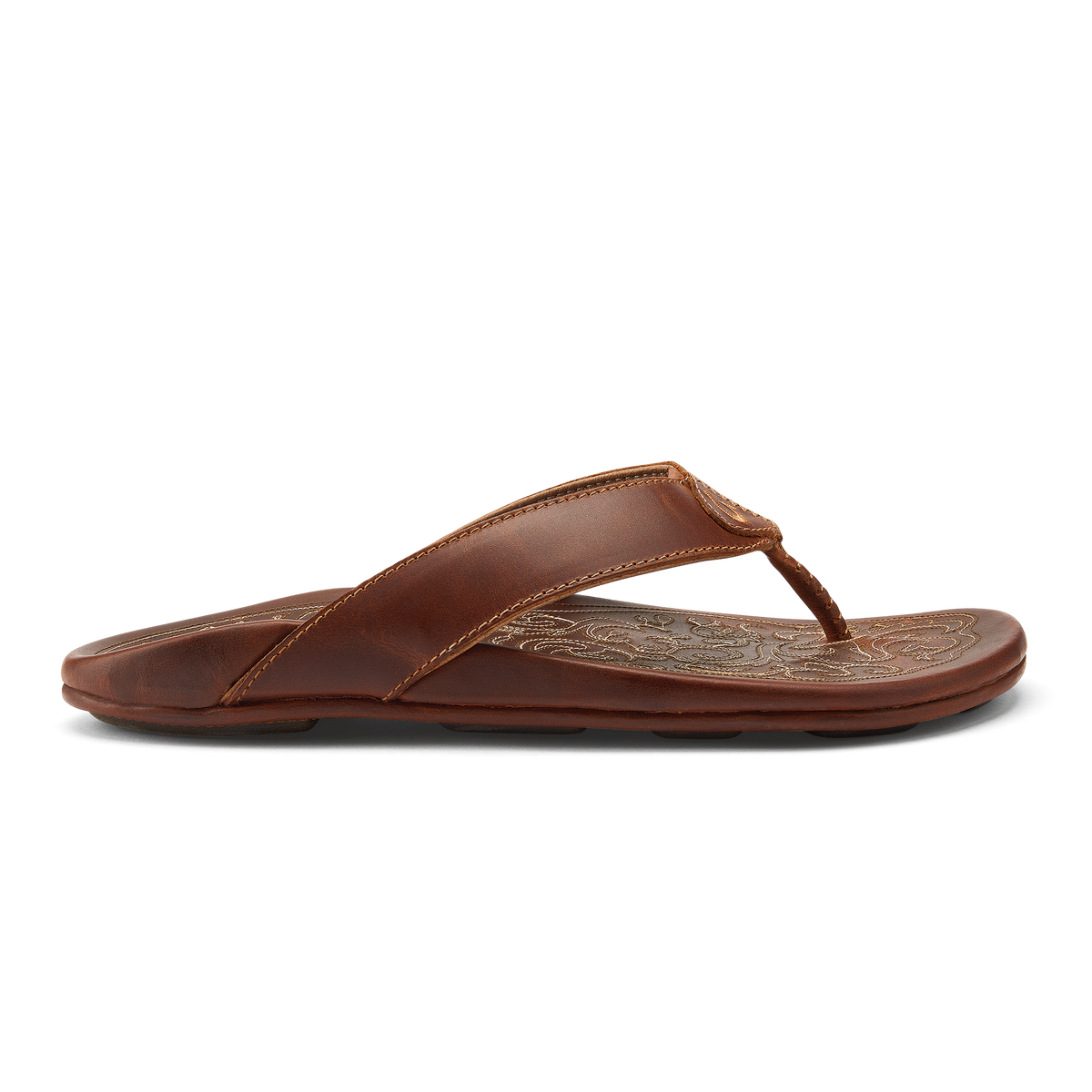 OluKai Mekila Men's Full-Grain Leather Beach Sandals for Men