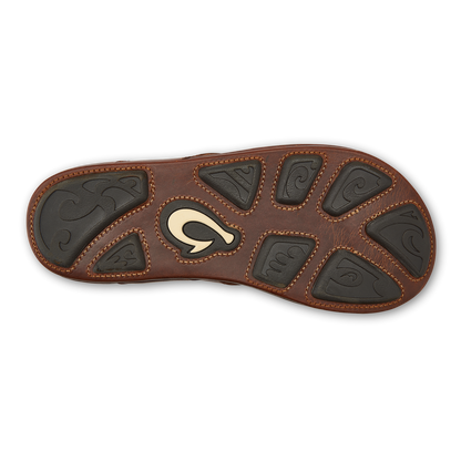OluKai Mekila Men's Full-Grain Leather Beach Sandals for Men