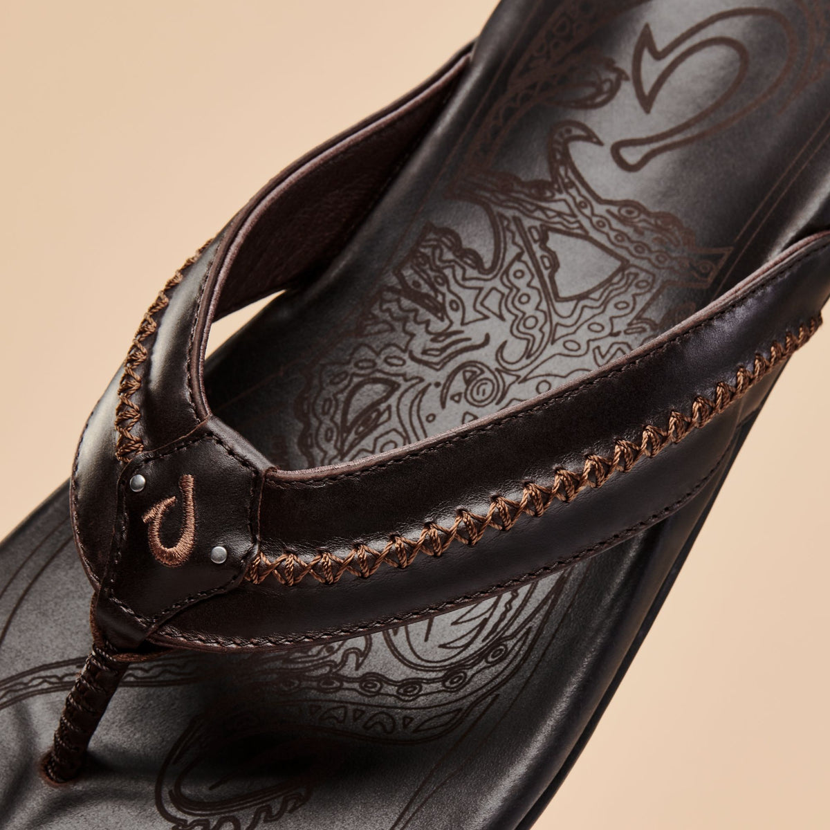 OluKai Mea Ola Men's Leather Beach Sandals for Men