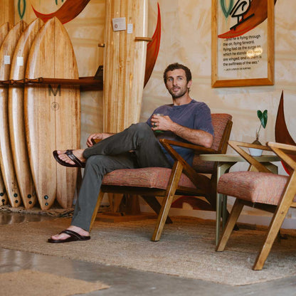 OluKai Mea Ola Men's Leather Beach Sandals for Men