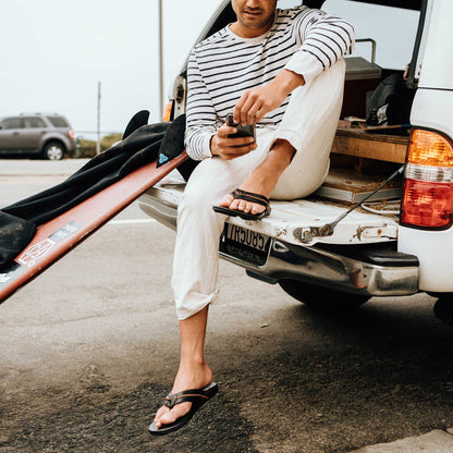 OluKai Mea Ola Men's Leather Beach Sandals for Men