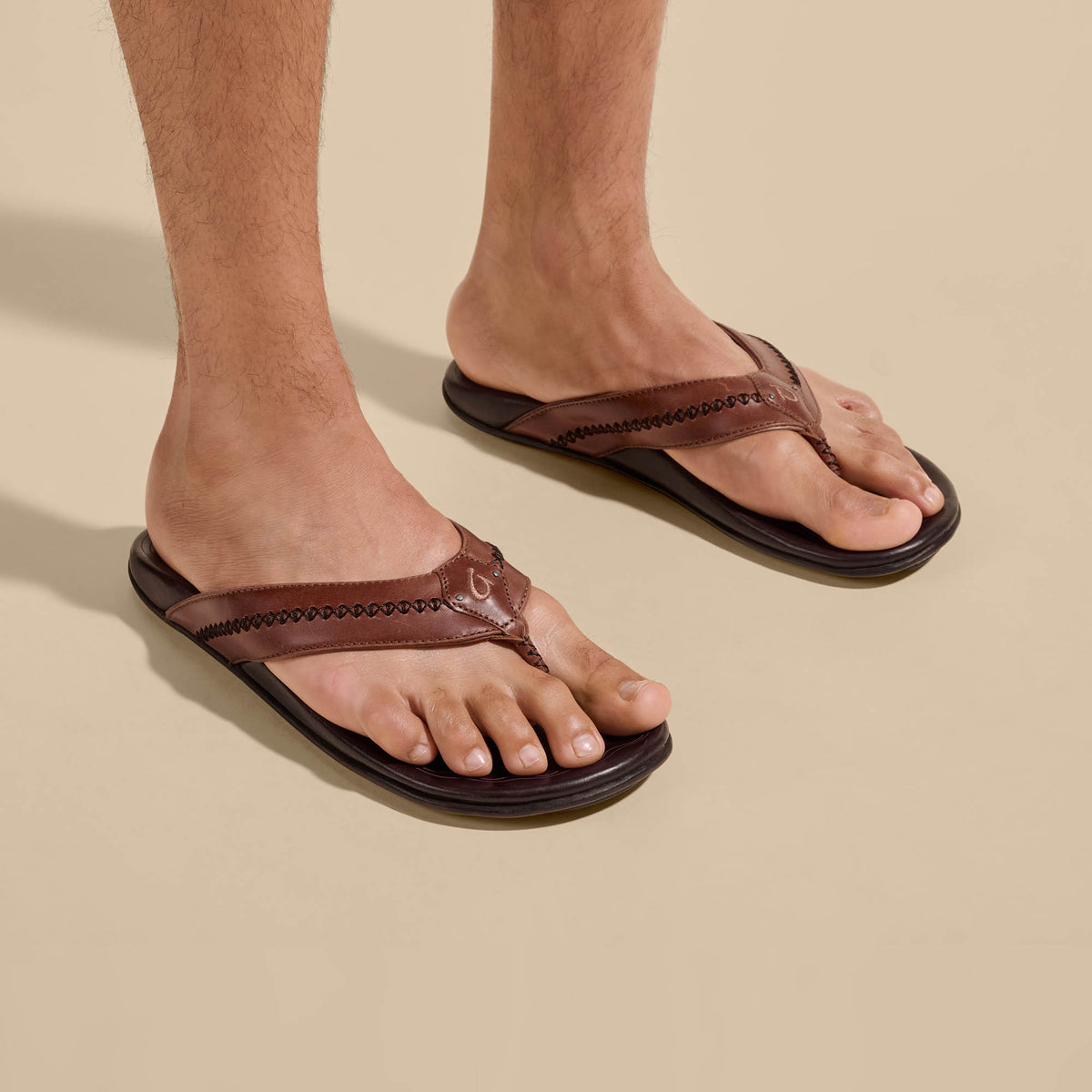 OluKai Mea Ola Men's Leather Sandals for Men