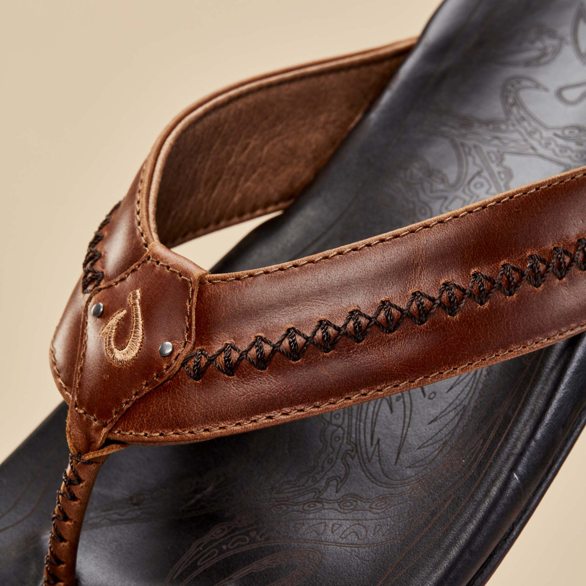 OluKai Mea Ola Men's Leather Sandals for Men