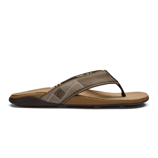 OluKai Tuahine Men's Waterproof Leather Beach Sandals for Men