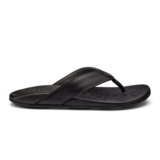 OluKai Mekila Men's Full-Grain Leather Beach Sandals for Men