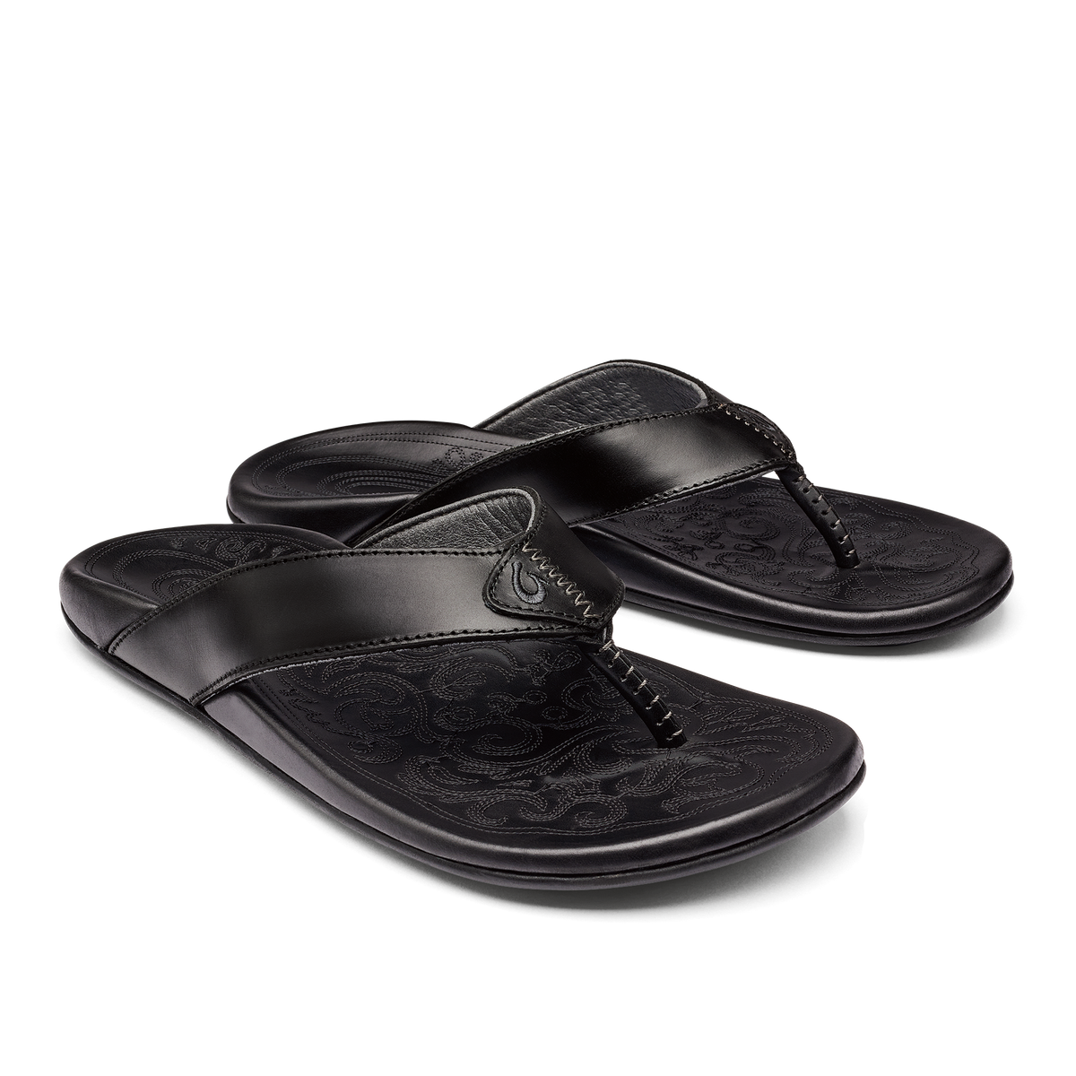 OluKai Mekila Men's Full-Grain Leather Beach Sandals for Men