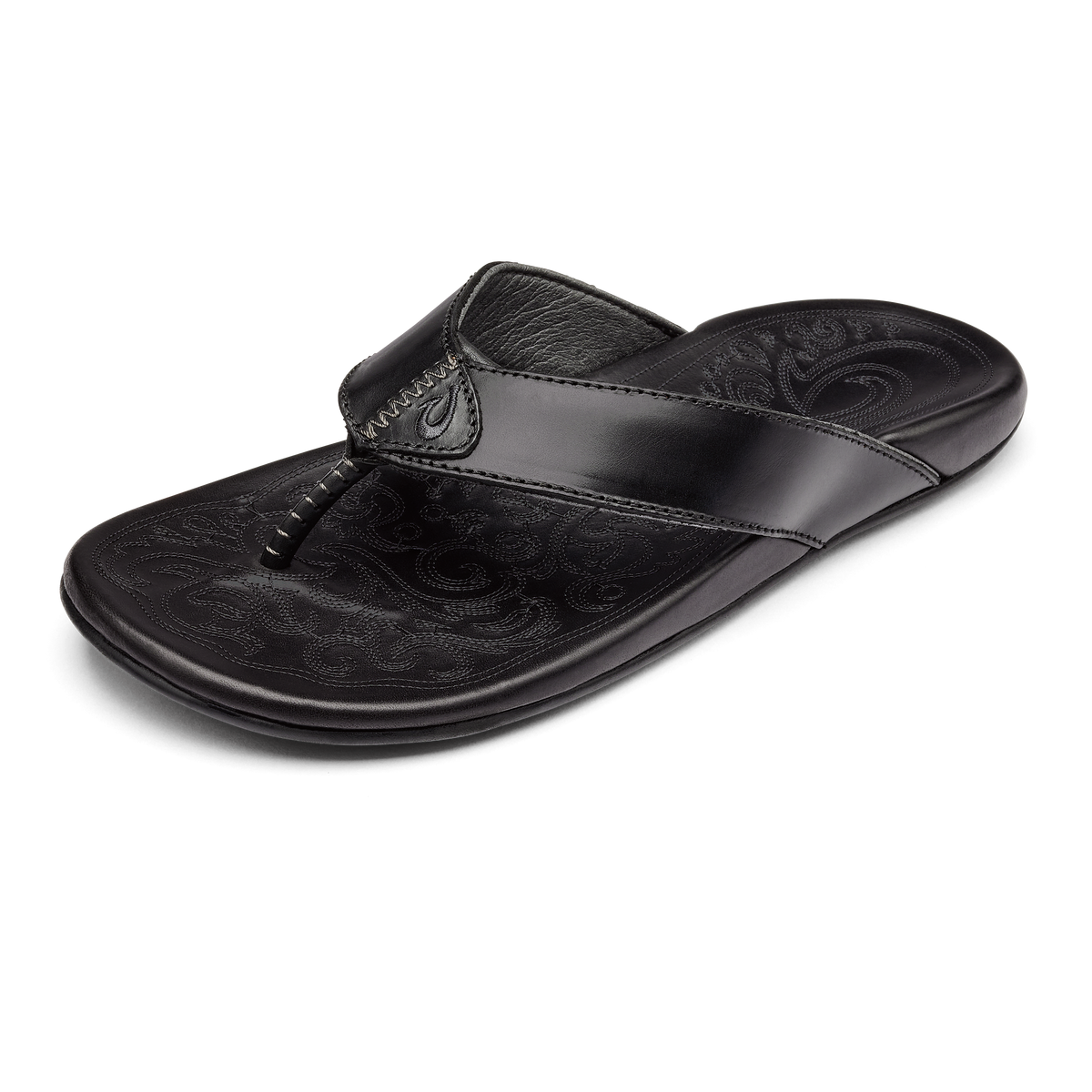 OluKai Mekila Men's Full-Grain Leather Beach Sandals for Men
