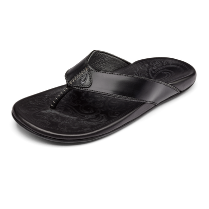 OluKai Mekila Men's Full-Grain Leather Beach Sandals for Men
