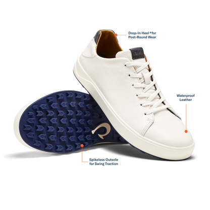 OluKai Wai‘alae Men’s Waterproof Leather Golf Shoes for Men