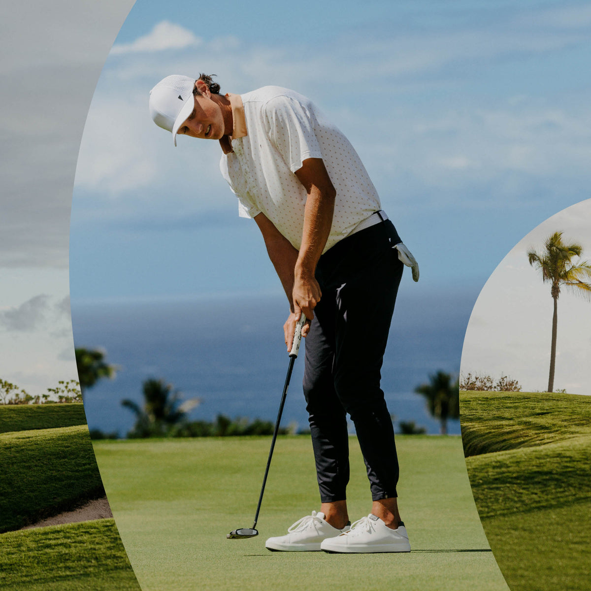 OluKai Wai‘alae Men’s Waterproof Leather Golf Shoes for Men