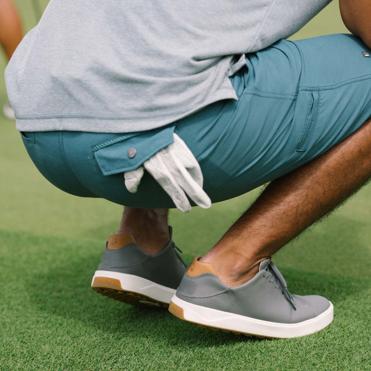 OluKai Wai‘alae Men’s Waterproof Leather Golf Shoes for Men