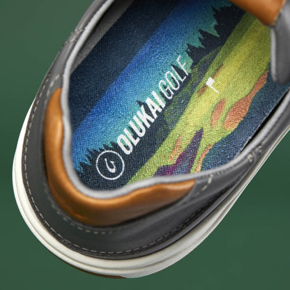 OluKai Wai‘alae Men’s Waterproof Leather Golf Shoes for Men