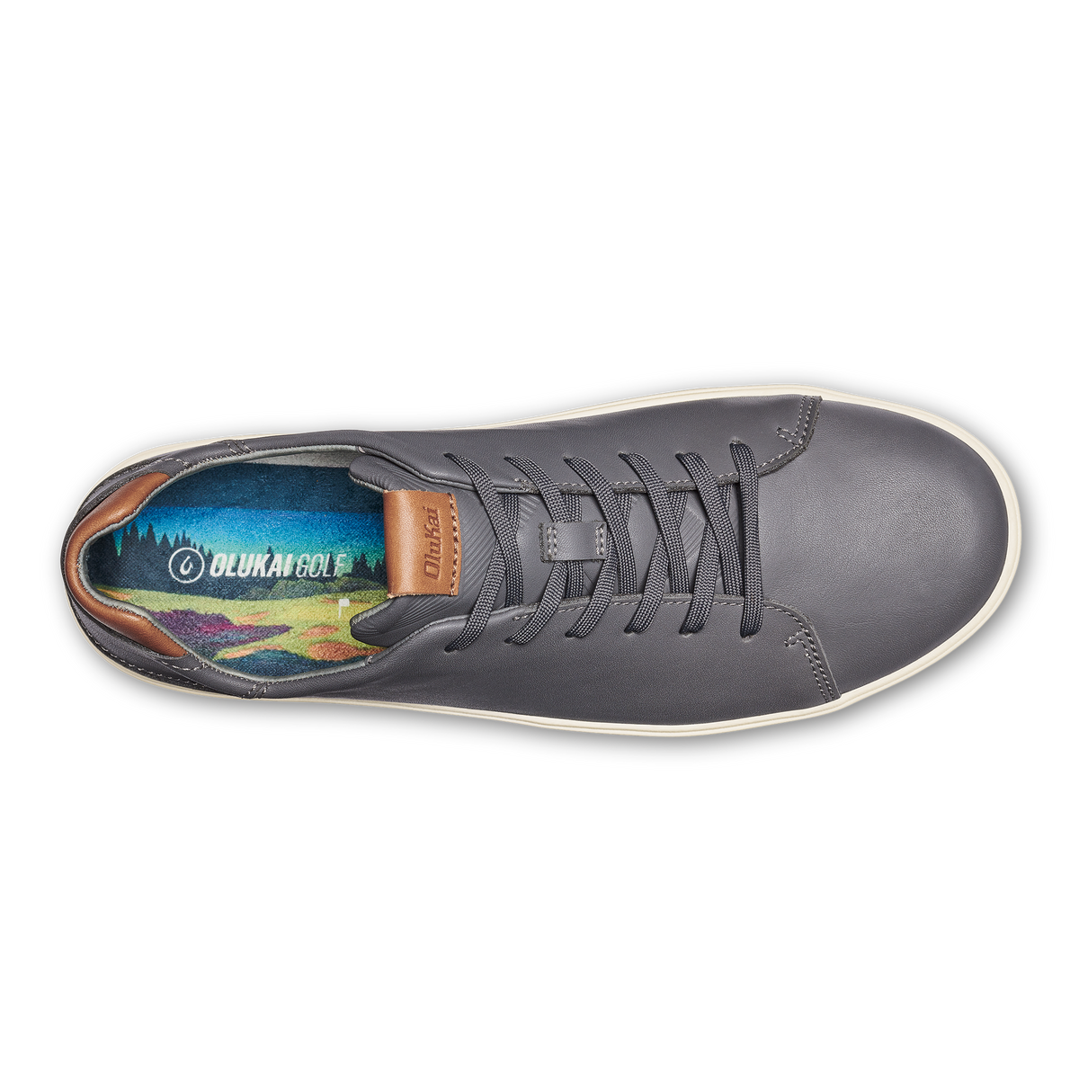 OluKai Wai‘alae Men’s Waterproof Leather Golf Shoes for Men
