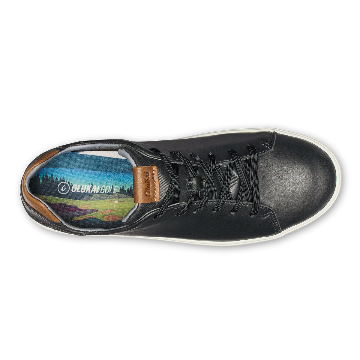 OluKai Wai‘alae Men’s Waterproof Leather Golf Shoes for Men