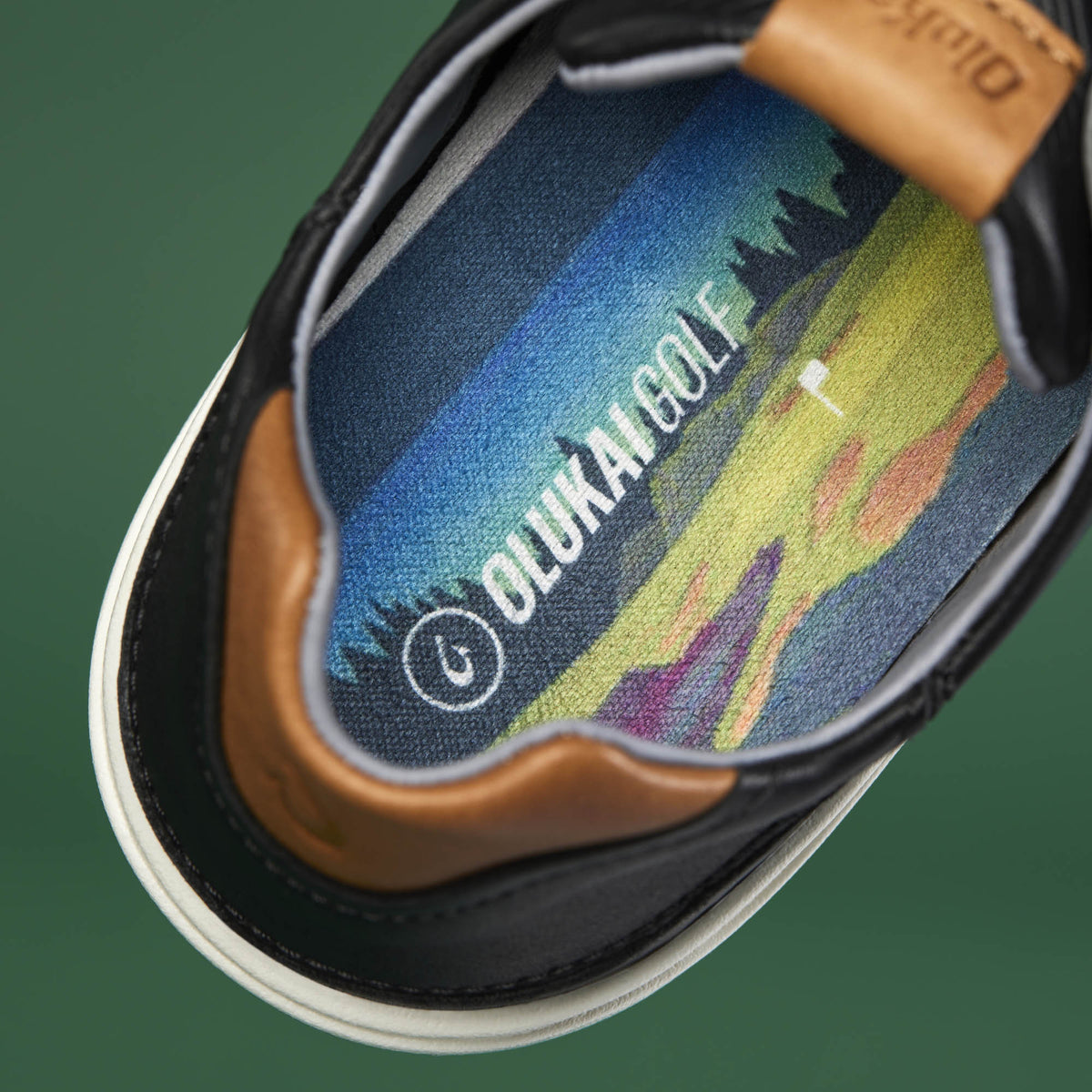 OluKai Wai‘alae Men’s Waterproof Leather Golf Shoes for Men