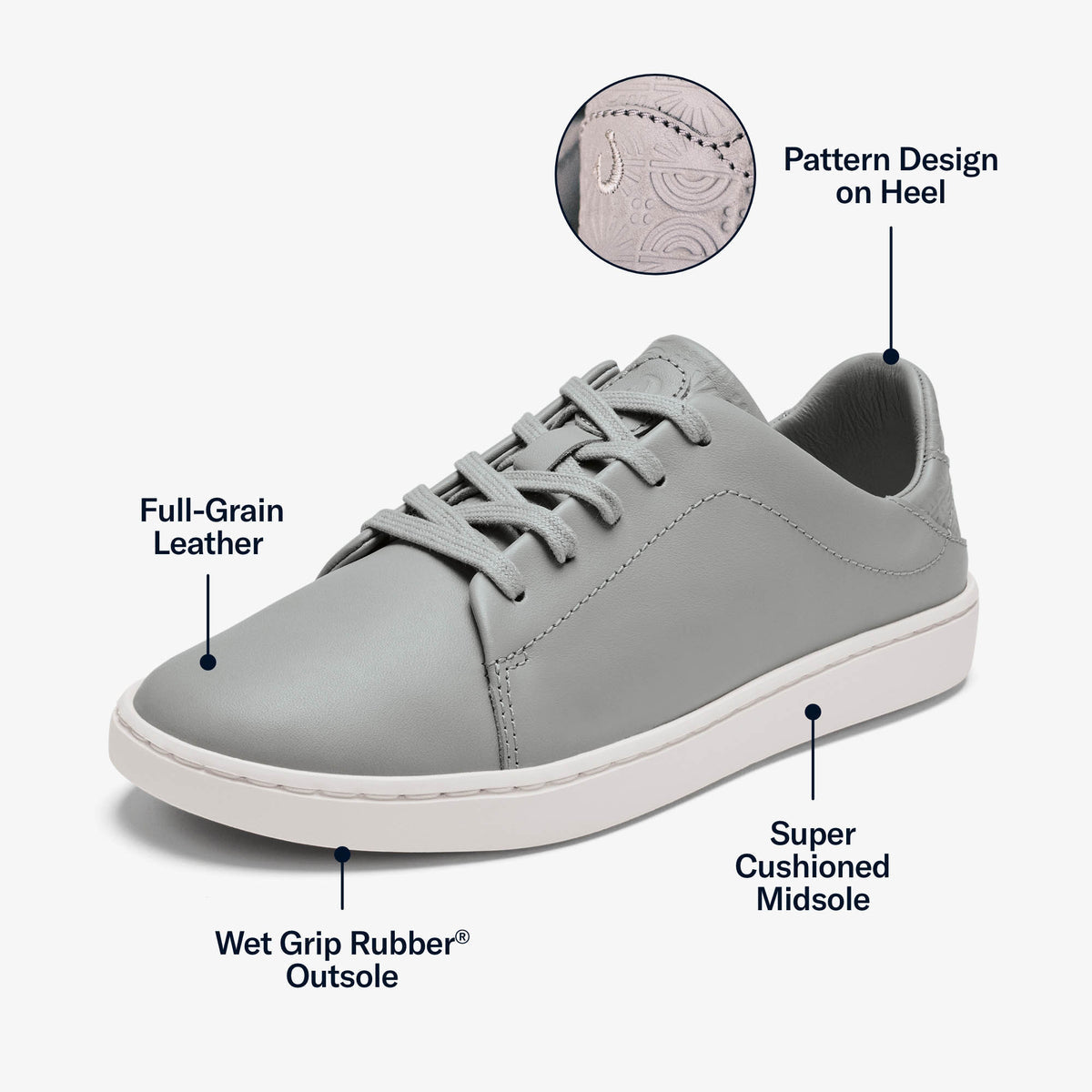 OluKai Pehuea Lī ‘Ili Women's Leather Sneakers for Women