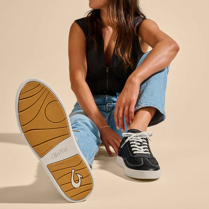 OluKai Hā‘upu Women’s Leather Sneakers for Women