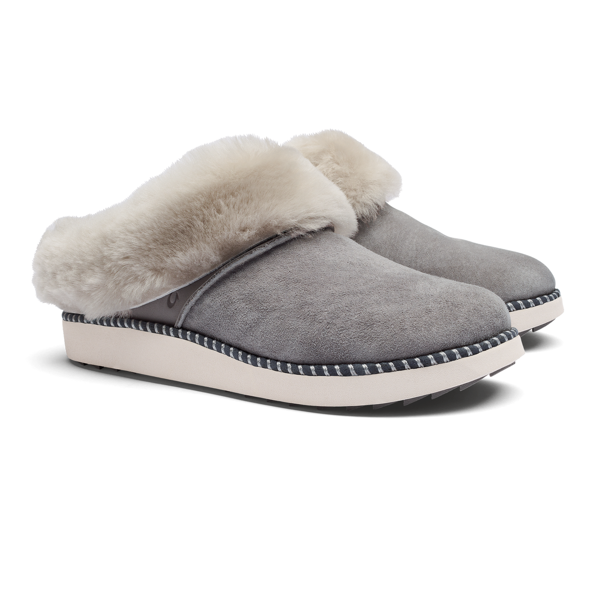 OluKai Ku‘i Women’s Fuzzy Slip-On Slippers for Women