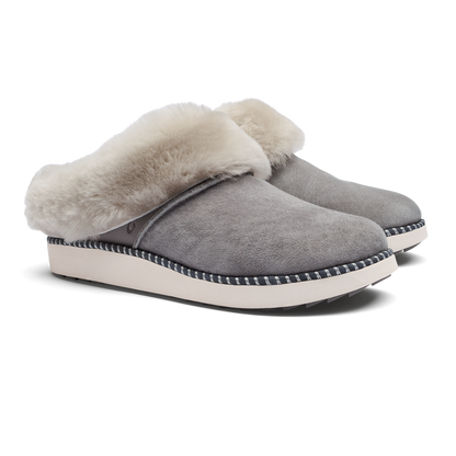 OluKai Ku‘i Women’s Fuzzy Slip-On Slippers for Women