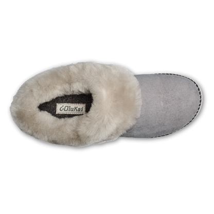 OluKai Ku‘i Women’s Fuzzy Slip-On Slippers for Women
