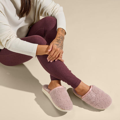 OluKai Pūpū Mua Women’s Shearling Mule Slipper for Women