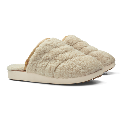 OluKai Pūpū Mua Women’s Shearling Mule Slipper for Women