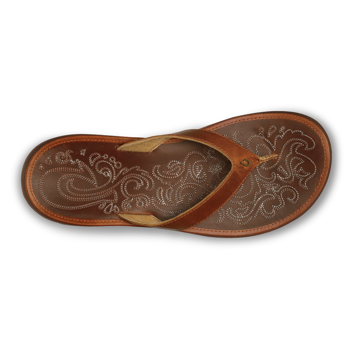 OluKai Paniolo Women’s Leather Beach Flip Flops for Women
